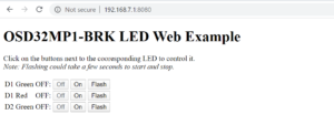 OSD32MP1-BRK LED Web Page