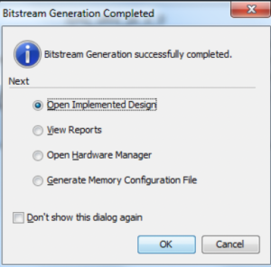 Bitstream Generation Success