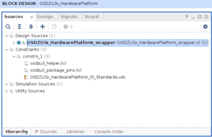 Project Explorer with HDL wrapper created