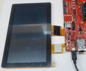 LVDS touch display connected to the OSDZU3-REF platform