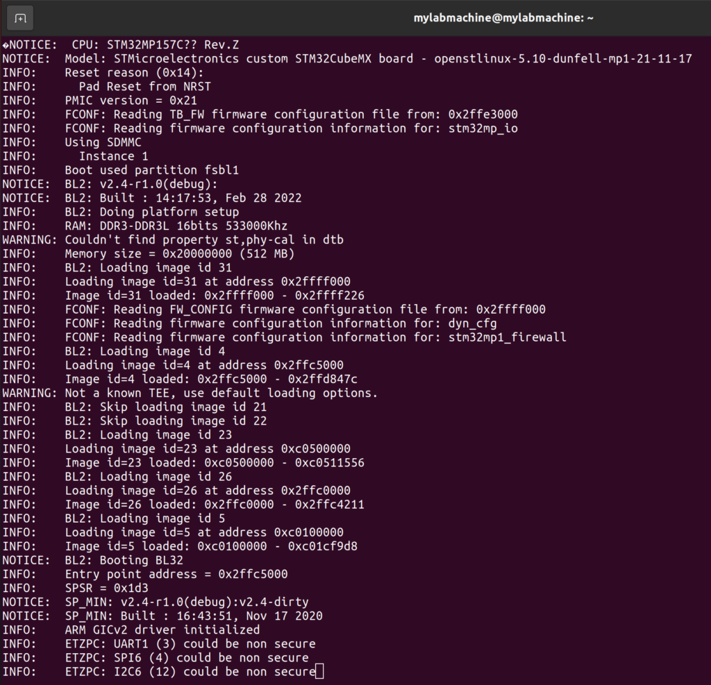 Figure 6 TF-A Boot Log example