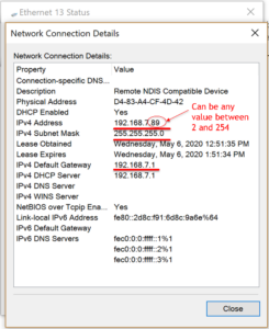 PC Network Settings