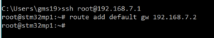 OpenSTLinux Set Default Gateway