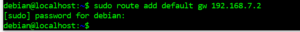 Octavo Systems Debian Set Default Gateway