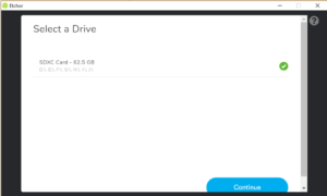 Etcher Select SD Card
